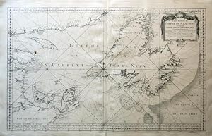 Carte réduite du Golphe de S.t Laurent. Contenant l'Isle de Terre  Neuve et Partie de la Coste D...