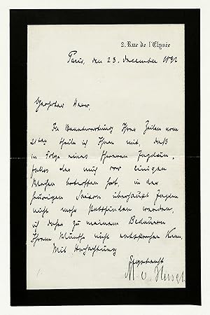 Imagen del vendedor de Brief mit eigenh. U. a la venta por Eberhard Kstler Autographen&Bcher oHG