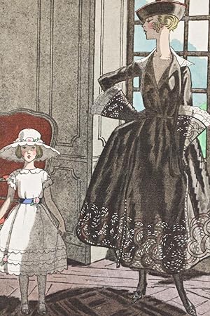 Seller image for Voyons cette rvrence. Robe d'aprs-midi et robe d'enfant, de Jeanne Lanvin (pl.37, La Gazette du Bon ton, 1920 n5) for sale by Librairie Le Feu Follet