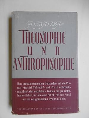 Theosophie und Anthroposophie. Ihre Darlegung und Kritik vom Gesichtspunkte des Christentums.