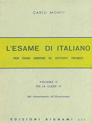 Bild des Verkufers fr L'esame di Italiano - Volume II zum Verkauf von Librodifaccia