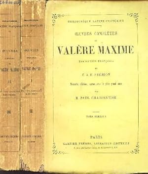 Bild des Verkufers fr OEUVRES COMPLETES DE VALERE MAXIME - EN 2 VOLUMES (TOMES 1 et 2). zum Verkauf von Le-Livre