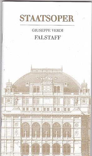 Immagine del venditore per Giuseppe Verdi, Falstaff. Programmheft venduto da Versandantiquariat Karin Dykes