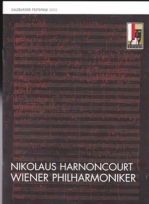Programmheft: Salzburger Festspiele 2002 - Nikolaus Harnoncourt - Wiener Philharmoniker