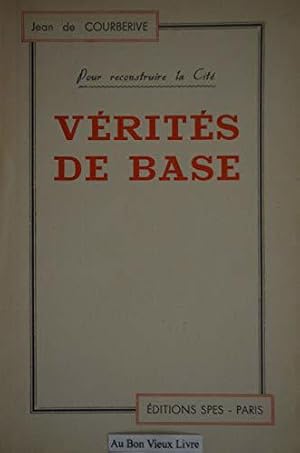 Seller image for Verites de base for sale by JLG_livres anciens et modernes