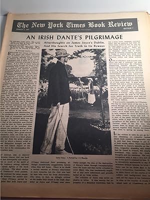 Imagen del vendedor de THE NEW YORK TIMES BOOK REVIEW OF: JAMES JOYCE. AFTERTHOGHTS ON JAMES JOYCE'S DUBLIN, AND HIS SEARCH FOR TRUTH IN ITS BYWAYS New York Times Book Review (March 2, 1947, SEC 7) a la venta por Abound Book Company