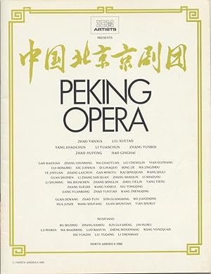 Peking Opera North American Tour 1980 Souvenir program