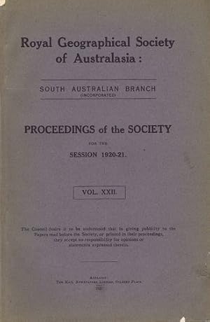 PROCEEDINGS. Session 1920-21. Vol. XXII