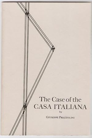 Immagine del venditore per The Case of the Casa italiana. [Et] : Giuseppe Prezzolini (1882-1982). The American years. Casa italiana and Department of italian. venduto da Rometti Vincent