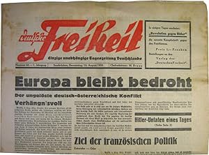 Einzige unabhängige Tageszeitung Deutschlands. 1. Jahrgang, Nr. 44, 10. August 1933.