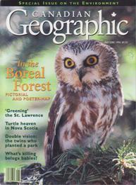 Seller image for Canadian Geographic: May/June 1996, Volume 116, Number 3 (Boreal Forest: A visual celebration of Canada's great northern forest; Greening the St. Lawrence; Beluga Mothers' Milk and Toxic Chemicals; Nova Scotia's Blanding's turtles, etc.) for sale by Books on the Web