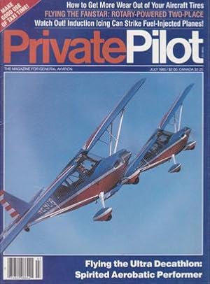 Immagine del venditore per Private Pilot Magazine (July 1985, Volume 20, Number 7) venduto da Books on the Web