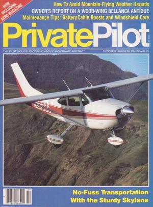 Seller image for Private Pilot Magazine (October 1988, Volume 23, Number 10) for sale by Books on the Web
