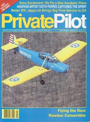 Seller image for Private Pilot Magazine (September 1990, Volume 25, Number 9) for sale by Books on the Web