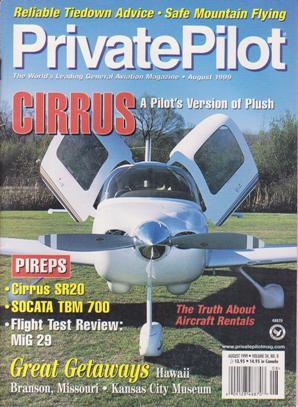 Seller image for Private Pilot Magazine (August 1999, Volume 34, Number 8) for sale by Books on the Web