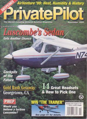 Seller image for Private Pilot Magazine (November 1999, Volume 34, Number 11) for sale by Books on the Web