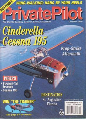 Seller image for Private Pilot Magazine (October 1999, Volume 34, Number 10) for sale by Books on the Web