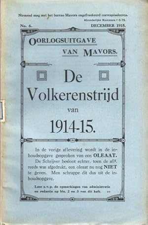 De volkerenstrijd van 1914-15. VI. Literatuur omtrent de operatiën in het Westen. I. (Oorlogsuitg...