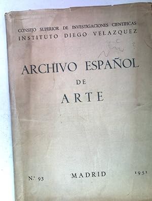 Immagine del venditore per La yoya del ayuntamiento Madrileno, ahora descubierta. Archivo Espanol de Arte. No.93. venduto da books4less (Versandantiquariat Petra Gros GmbH & Co. KG)