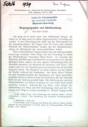 Imagen del vendedor de Burgengeographie und Adelsforschung; a la venta por books4less (Versandantiquariat Petra Gros GmbH & Co. KG)