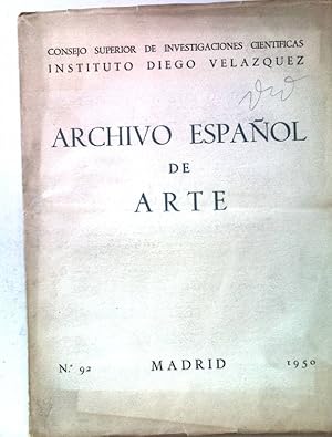 Seller image for Jose del Castillo, Pintor de Tapices. Archivo Espanol de Arte. Nr.92 for sale by books4less (Versandantiquariat Petra Gros GmbH & Co. KG)