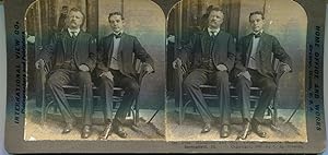 Stereo View Of Theodore Roosevelt & Gov. Yates, Governor's Mansion, Springfield Ill