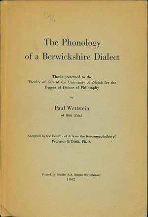 The Phonology of a Berwickshire Dialect