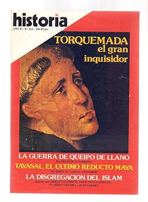 Seller image for TORQUEMADA EL GRAN INQUISIDOR / LA GUERRA DE QUEIPO DE LLANO / VARIOS ESTUDIOS for sale by Libreria 7 Soles