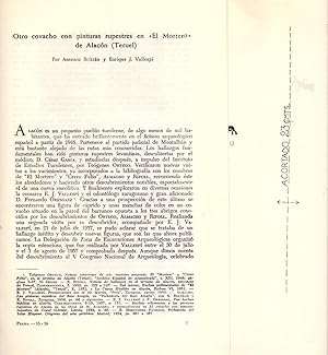 Seller image for OTRO COVACHO CON PINTURAS RUPESTRES EN "EL MORTERO" DE ALARCN (TERUEL) / 12 PAGINAS ORIGINALES DEL AO 1960, ESTUDIO COMPLETO, TEXTO INTEGRO) for sale by Libreria 7 Soles