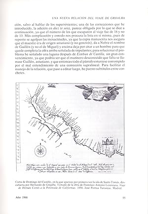 Imagen del vendedor de UNA NUEVA RELACION DEL VIAJE DE GRIJALBA / 9 PAGINAS ORIGINALES DEL AO 1988, ESTUDIO COMPLETO, TEXTO INTEGRO a la venta por Libreria 7 Soles