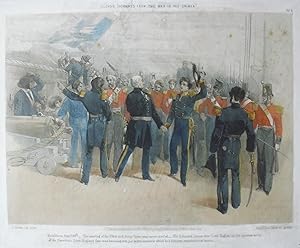 Imagen del vendedor de Balaklava Septr 28th The Meeting of the Fleet and Army here was most cordial Sir Edmund Lyons met Lord Raglan on the quarter deck of the Caradoc: Lord Raglan's face was beaming with joy at the success which had hitherto attended our arms' Officers and crews on the deck. a la venta por R.G. Watkins Books and Prints