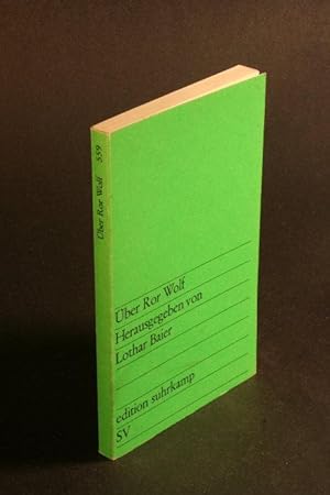 Seller image for ber Ror Wolf. for sale by Steven Wolfe Books