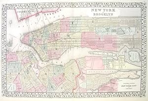 New York and Brooklyn. [MITCHELL MAP 1869]