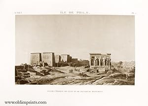 Ile de Philae. Vue de l'Edifice de l'Est et de Plusieurs Monumens.