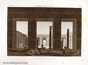 Thebes. Medynet - Abou. Vue Interieure du Peristyle du Palais.