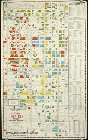 Hagstrom's Map of New York Theatres Hotels Shopping District