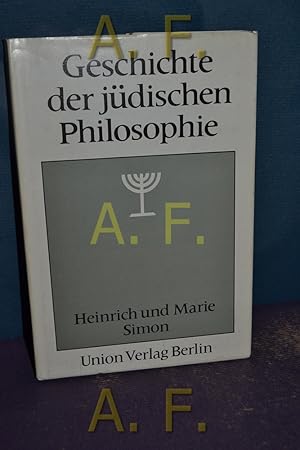 Bild des Verkufers fr Geschichte der jdischen Philosophie. zum Verkauf von Antiquarische Fundgrube e.U.