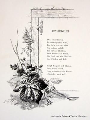 Wanderlieder aus den Alpen. Leipzig, Liebeskind, 1883. 4to. Mit zahlreichen Illustrationen von Jo...
