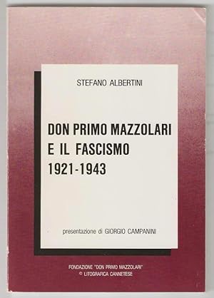 Image du vendeur pour Don Primo Mazzolari e il fascismo 1921 - 1943. mis en vente par Rometti Vincent