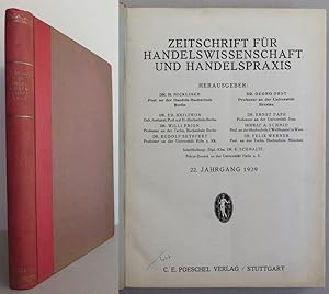 Imagen del vendedor de Zeitschrift fr Handelswissenschaft und Handelspraxis, 22. Jahrgang 1929 a la venta por Antikvariat Valentinska