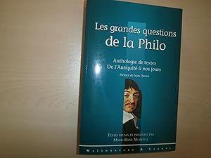 Seller image for LES GRANDES QUESTIONS DE LA PHILO. : Anthologie de textes de l'antiquit  nos jours for sale by Le temps retrouv