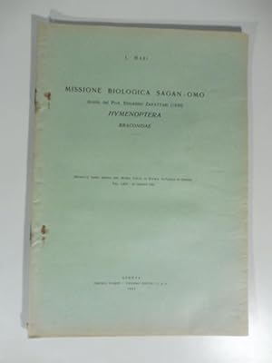 Missione biologica Sagan-Omo diretta dal prof. Edoardo Zavattari. Hymenoptera braconidae