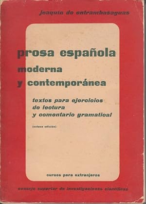 Imagen del vendedor de PROSA ESPAOLA MODERNA Y CONTEMPORNEA a la venta por Librera Vobiscum