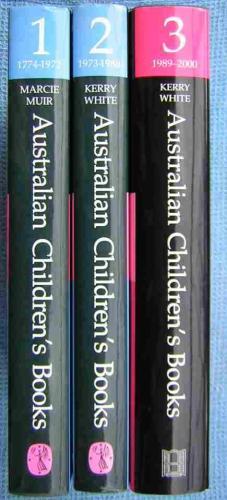 Bild des Verkufers fr Australian Children's Books: A Bibliography. Three volumes: 1774-1972; 1973-1988; and 1989-2000 zum Verkauf von Lawrence Jones Books
