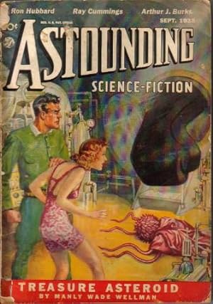 Image du vendeur pour Astounding Science Fiction Vol.XXII No.1 September 1938 (The Tramp Pt.1; Orbit XXIII-H; Double! Double!; The Trapper; Treasure Asteroid; X1-2-200; Impulse; Robots Return) mis en vente par N & A Smiles