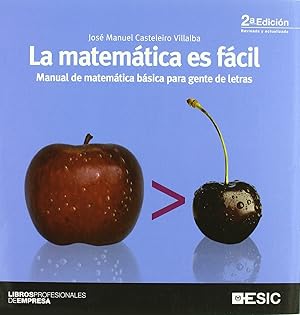 Seller image for La matemtica es fcil Manual de matemtica bsica para gente de letras for sale by Imosver