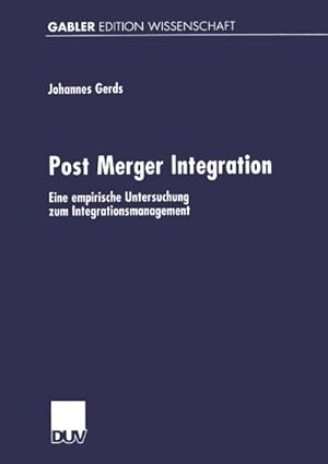 Bild des Verkufers fr Post Merger Integration zum Verkauf von Rheinberg-Buch Andreas Meier eK