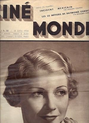 Ciné-Monde - N°295 (14 juin 1934) : Germaine Aussey / Incident Mexicain par Suzanne Chantal / Les...