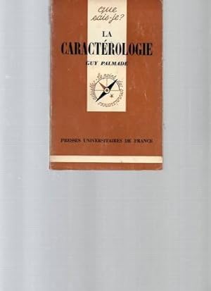 La Caractérologie (Que sais-je N°380)