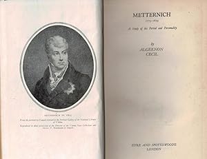 Imagen del vendedor de Metternich 1773-1859: A Study of his Period and Personality a la venta por Barter Books Ltd